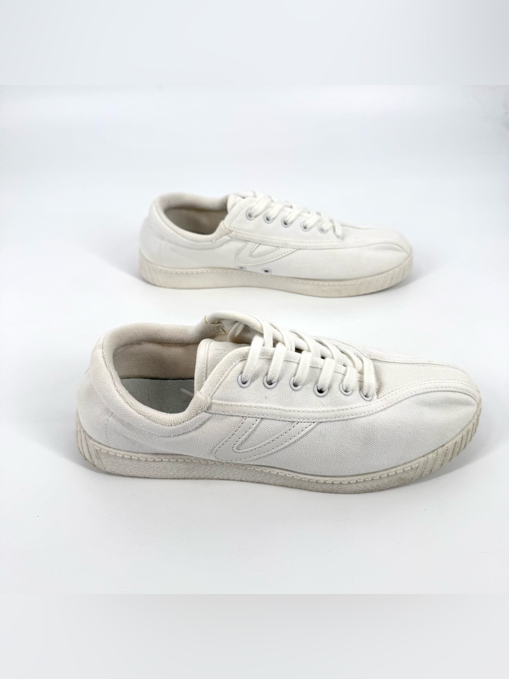 Tretorn Nylite Canvas Sneakers Womens Size 9 White Classic Lace-up Shoes - Picture 5 of 11